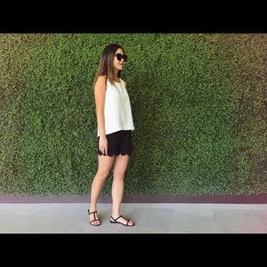 Black Scalloped Madewell Shorts